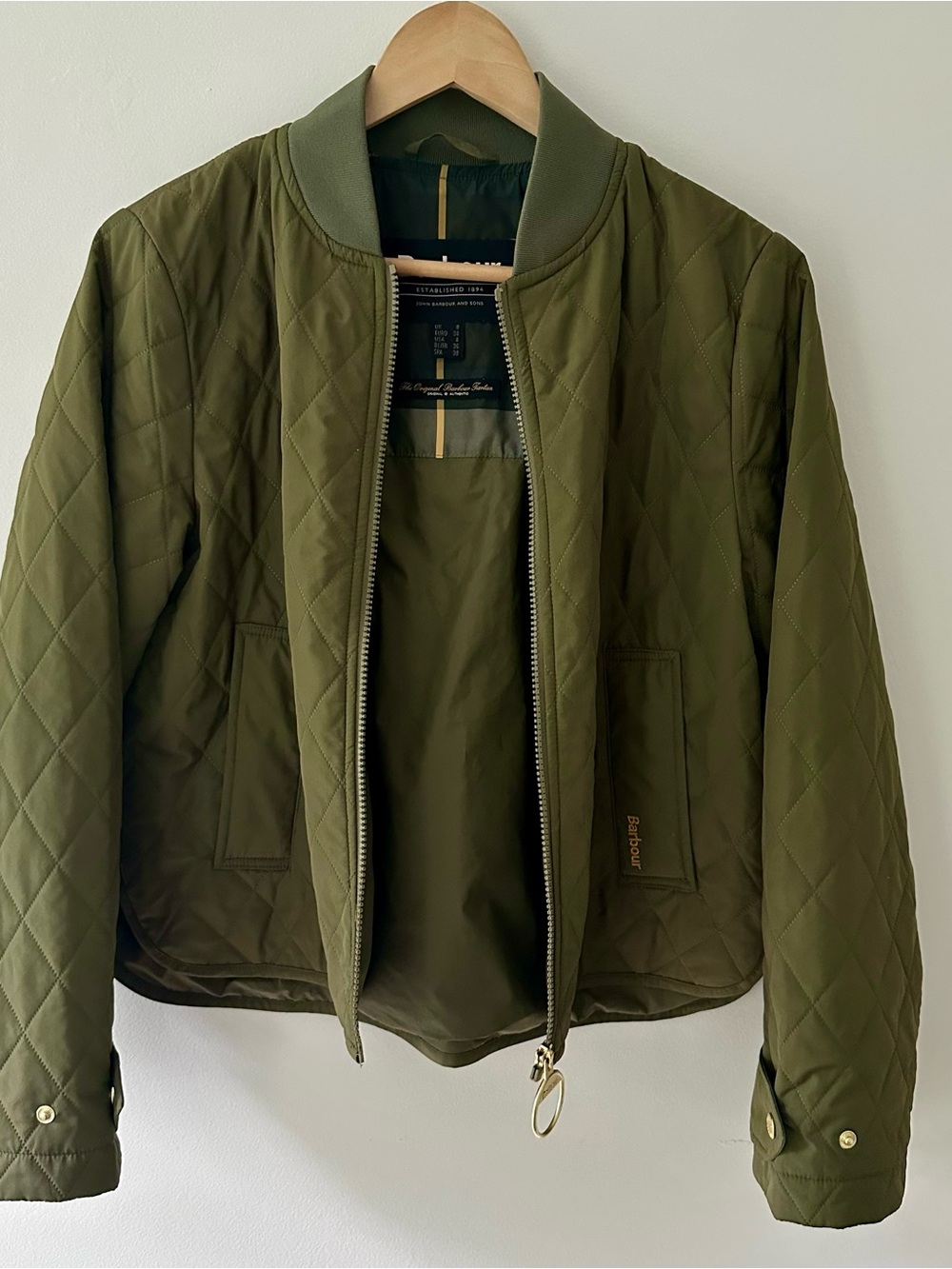 Barbour Whillan Quilted Jacket Ivy Green Size 4 Great Condition - Picture 3 of 14